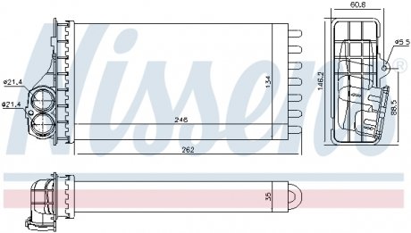 Радиатор отопителя NISSENS 707091