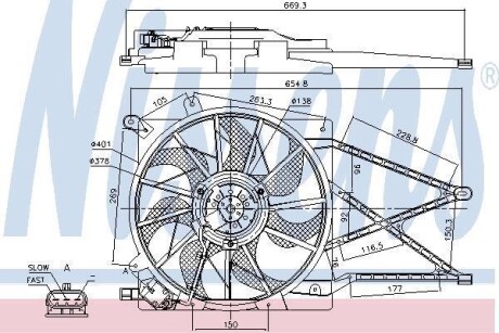 OPEL Вентилятор радіатора двиг. ASTRA / ZAFIRA 1.4-2.2 98- NISSENS 85179