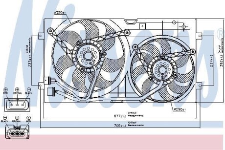 VW Вентилятор радіатора BEETLE 98-, AUDI, SEAT, SKODA NISSENS 85250 (фото 1)