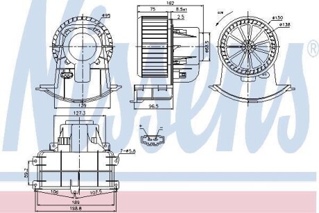 Вентилятор салону VW T5 NISSENS 87033