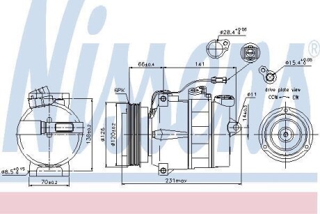 Компресор кондиціонера NISSENS 89054