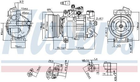 Компресор кондиціонера NISSENS 890551