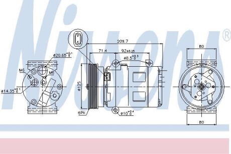 Компресор кондиціонера NISSENS 89072