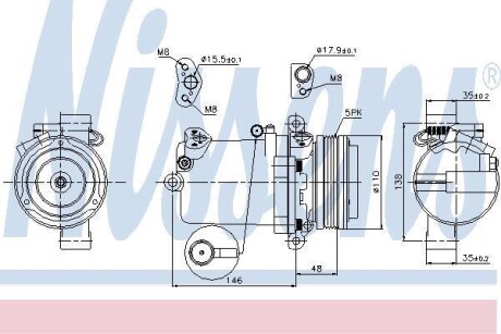 Компресор кондицiонера NISSENS 89133