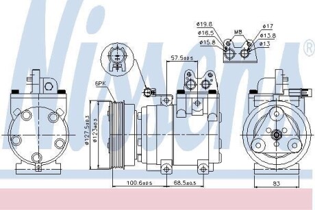 Компресор кондиціонера NISSENS 89270 (фото 1)