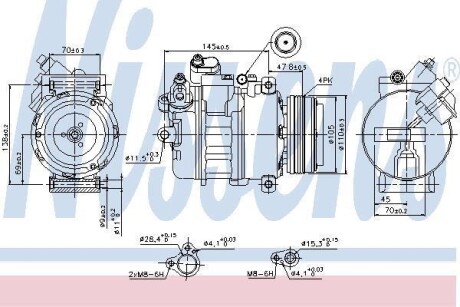 Компресор кондицiонера NISSENS 89341