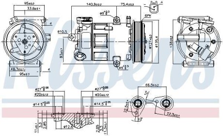 Компресор кондиціонера NISSENS 89348