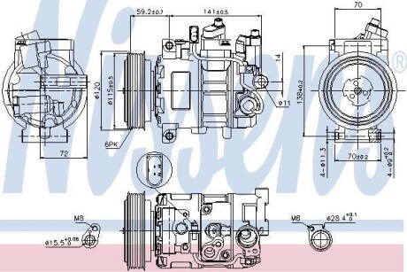 Компресор кондиціонера NISSENS 89415