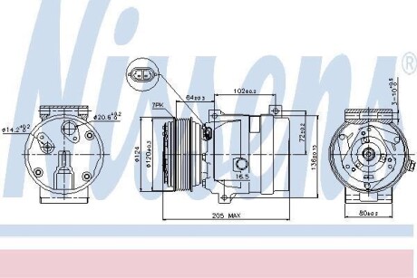 Компрессор кондиционера NISSENS 89435