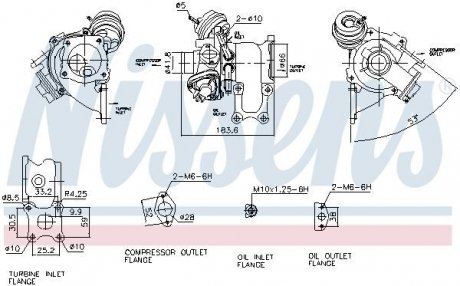 Турбіна FORD TRANSIT/TOURNEO CONNECT (CHC) (13-) 1.0 EcoBoost NISSENS 93278