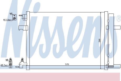 Радіатор кондиціонера OPEL ASTRA J (09-) NISSENS 940134