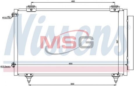 Радіатор кондиціонера TOYOTA COROLLA (E12, E13) (01-) NISSENS 940299