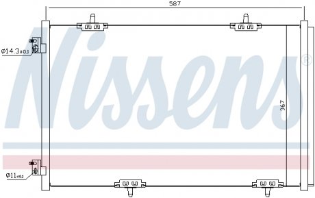 Конденсер кондиціонера NISSENS 940333