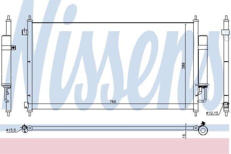 HONDA Радіатор кондиціонера (конденсатор) FR-V 1.7 04- NISSENS 940467 (фото 1)