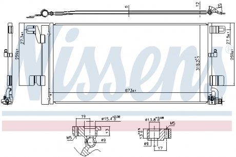 Радiатор кондицiонера NISSENS 940752