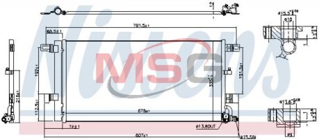 Конденсатор кондиционера Audi A4 15+ NISSENS 941076