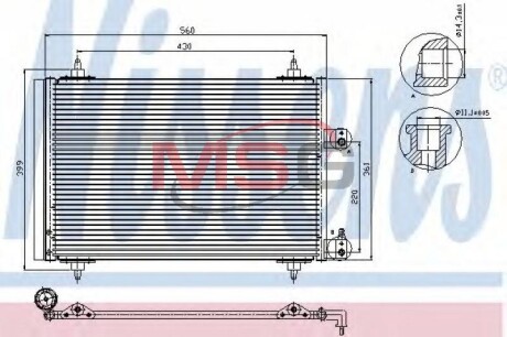 Радiатор кондицiонера NISSENS 94560