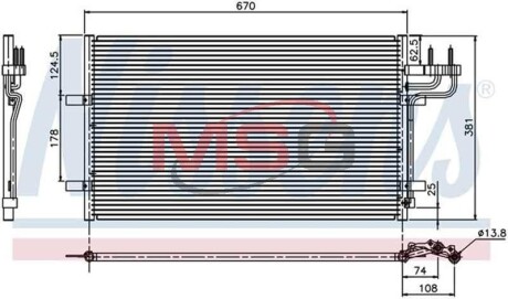 Конденсер кондіционера FORD NISSENS 94663