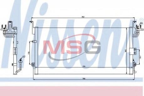 Радіатор кондиціонера HYUNDAI SONATA/KIA MAGENTIS 01>09/05 NISSENS 94775