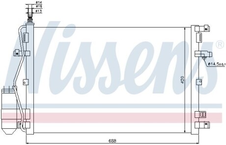 Радіатор кондиціонера First Fit NISSENS 94937 (фото 1)