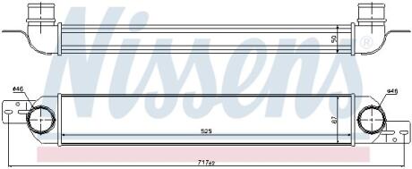 OPEL Інтеркулер MERIVA A 1.3, 1.7 03- NISSENS 96717