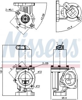 Клапан рециркуляціі ВГ (EGR) NISSENS 98167