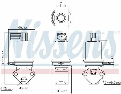 Клапан рециркуляціі ВГ (EGR) NISSENS 98179