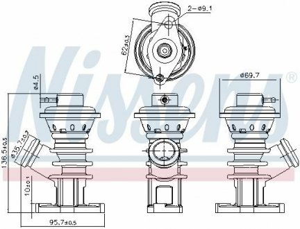 Клапан рециркуляціі ВГ (EGR) NISSENS 98191