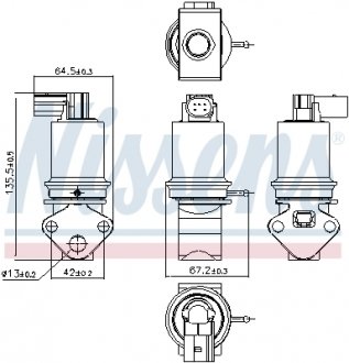 Клапан рециркуляціі ВГ (EGR) NISSENS 98202