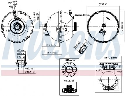 Бачок расширительный с крышкой BMW 1 SERIES 11- NISSENS 996262