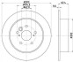 Диск гальмівний задний Toyota RAV-4 1.8, 2.0 (00-05)/ Chery Tiggo 2.0, 2.4 (05-08) (ND1004K) NISSHINBO
