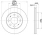 Диск тормозной передний Mitsubishi Galant V, VI 1.8, 2.0 (96-) (ND3011K) NISSHINBO