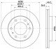 Диск гальмівний передній Mitsubishi Pajero III, IV 2.4, 2.5, 3.0, 3.2, 3.5 (02-) (ND3027K) NISSHINBO