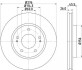 Диск тормозной передний Mitsubishi Lancer 1.6, 2.0, 2.4 (03-) (ND3030K) NISSHINBO