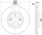 Диск гальмівний передний Hyundai i40/Kia Optima 1.6, 1.7, 2.0 (11-) (ND6073K) NISSHINBO