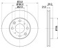 Диск гальмівний передний Honda Jazz 1.2, 1.3, 1.5 (02-08) (ND8022) NISSHINBO