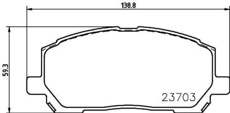 Колодки гальмівні дискові передні Lexus RX 300 3.0 (00-03) NISSHINBO NP1041 (фото 1)