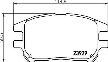 Гальмівні колодки LEXUS RX (MCU15) Front Axle NISSHINBO NP1076 (фото 1)