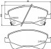 Колодки гальмівні дискові передние Toyota Auris, Avensis, Verso 1.6, 1.8, 2.0 (08-) (NP1119) NISSHINBO