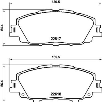 Колодки тормозные дисковые передние Toyota Corolla (E21) (19-) NISSHINBO NP1176 (фото 1)