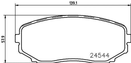 Гальмівні колодки FORD /LINCOLN/MAZDA Edge/MKX/CX-7/CX-9 "F "06>> NISSHINBO NP5015 (фото 1)