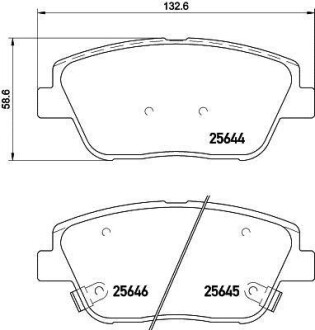 Колодки тормозные дисковые передние Kia Optima 2.0, 2.4 (10-) NISSHINBO NP6049 (фото 1)