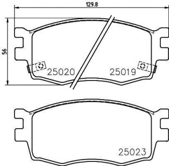 Гальмівні колодки HYUDNAI/KIA Accent/i20/Rio \'\'F \'\'05-11 PR2 NISSHINBO NP6084