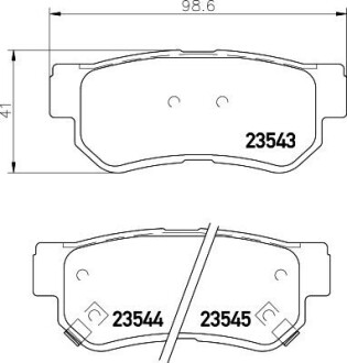 Гальмівні колодки HYUNDAI Sonata V \&#039;\&#039;2,0-3,3 \&#039;\&#039;04-10 NISSHINBO NP6116 (фото 1)