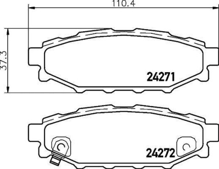 Гальмівні колодки SUBARU Forester/Legacy/Impreza/Outback "R "03>> NISSHINBO NP7006 (фото 1)