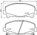 Колодки гальмівні дискові передні Honda Accord VIII 2.0, 2.4 универсал (08-) (NP8035) NISSHINBO