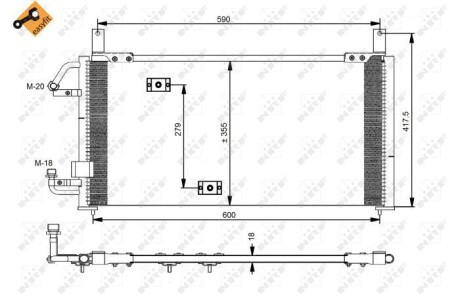 Конденсатор кондиціонера DAEWOO Espero 93- NRF 35197