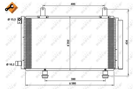 Радіатор кондиціонера SUZUKI SX4 (06-) NRF 35782
