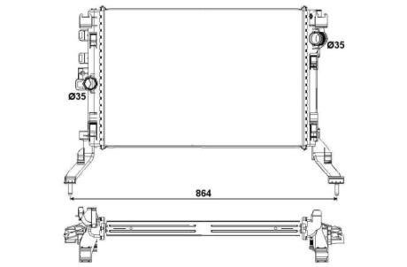 Радіатор охолодження NRF 53027 (фото 1)