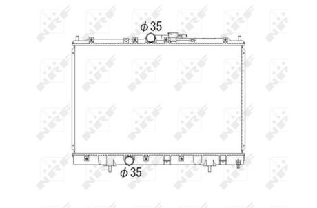 Радіатор охолодження двигуна MITSUBISHI Pajero 1.8 01- NRF 53792 (фото 1)